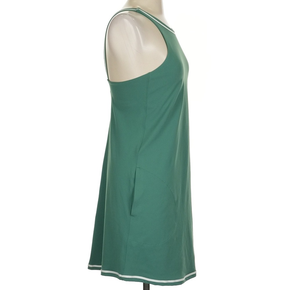 Vuori Teal Green Racerback Mini Dress with White Trim - Picture 7 of 12